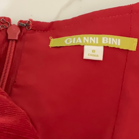 Red Button-Front Dress - Picture 3 of 3